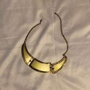 Yellow-green statement necklace